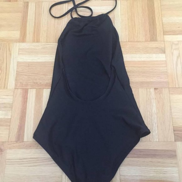 ASOS BLACK halter one piece swim suit - new! US size 0 - Picture 4 of 8